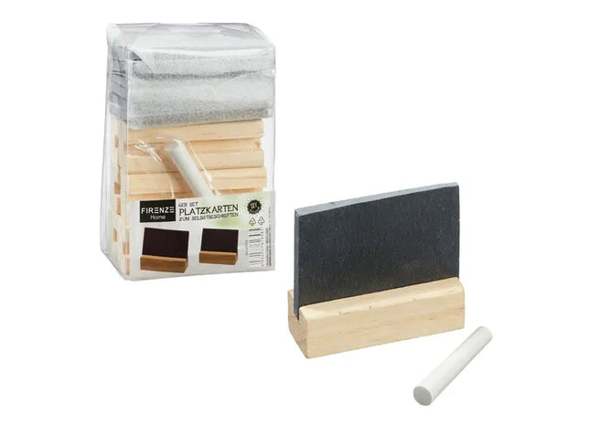 Platzkarten aus Schiefer im 6er Set – Stilvolle Tischkarten für besondere Anlässe TK Gruppe® Grosshandel 