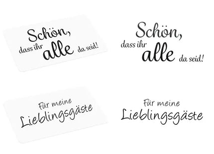 Platzmatten Sprüche 2er-Set - Inspirierende 44x28,5cm Matten für den Esstisch TK Gruppe® Grosshandel 
