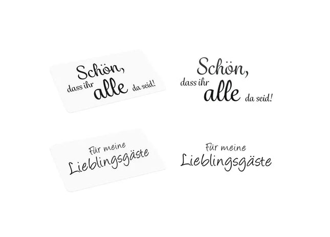 Platzmatten Sprüche 2er-Set - Inspirierende 44x28,5cm Matten für den Esstisch TK Gruppe® Grosshandel 
