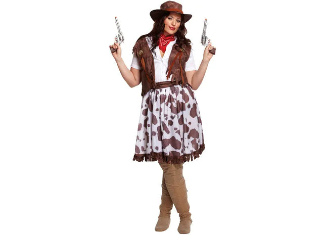 Plus Size Cowgirl Kostüm für Erwachsene, Western Verkleidung Damen TK Gruppe® Grosshandel 