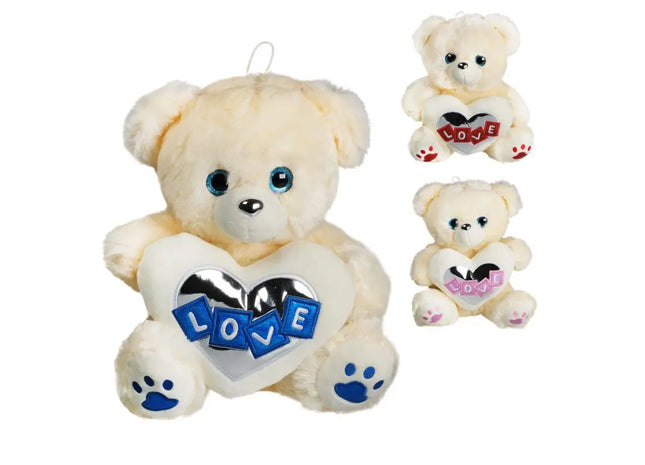Plüsch-Bär „Chrom“ mit Herz, 35 cm TK Gruppe® Grosshandel 