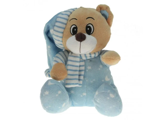 Plüsch Bär im blauen Pyjama "Gute Nacht" 15cm TK Gruppe® Grosshandel 