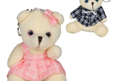 Plüsch-Bären-Paar "Kira & Kai", 10 cm, angebracht an Schlüsselkette TK Gruppe® Grosshandel 