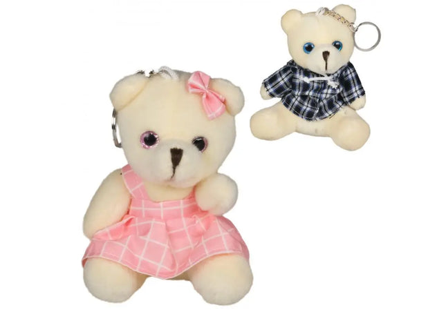 Plüsch-Bären-Paar "Kira & Kai", 10 cm, angebracht an Schlüsselkette TK Gruppe® Grosshandel 