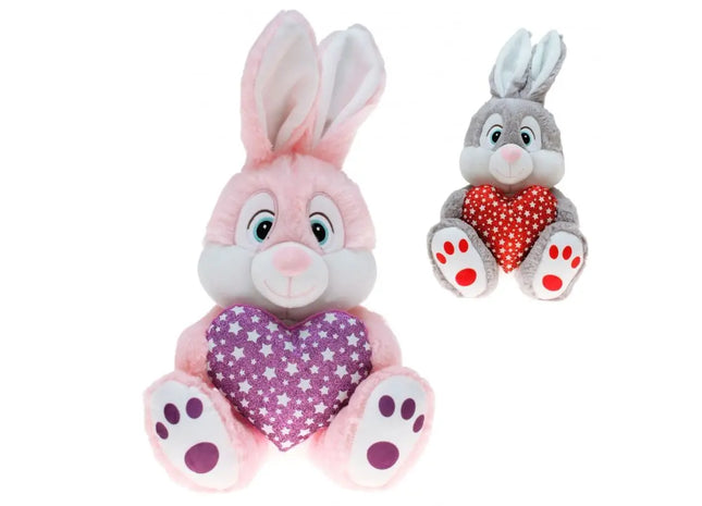 Plüsch-Hase "Herzi" mit Glitzerherz, 40 cm TK Gruppe® Grosshandel 