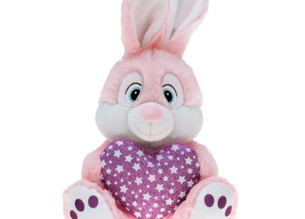 Plüsch-Hase mit Glitzerherz "Herzi", rosa, 30 cm TK Gruppe® Grosshandel 