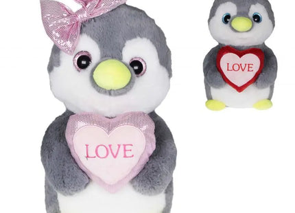 Plüsch Pinguin mit Herz "Couple," 30 cm TK Gruppe® Grosshandel 