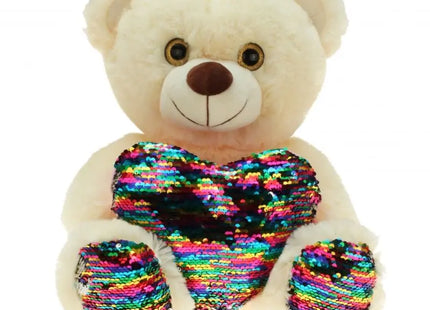 Plüschbär mit Paillettenherzen, 60cm TK Gruppe® Grosshandel 