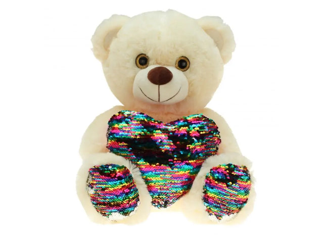 Plüschbär mit Paillettenherzen, 60cm TK Gruppe® Grosshandel 