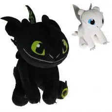 Plüschfiguren von "Drachenzähmen leicht gemacht": Ohnezahn & Tagschatten, 28 cm TK Gruppe® Grosshandel 