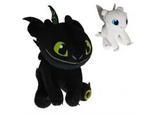 Plüschfiguren von "Drachenzähmen leicht gemacht": Ohnezahn & Tagschatten, 28 cm TK Gruppe® Grosshandel 