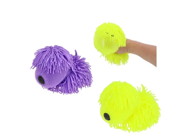 Plüschige Zottel-Hunde Figuren, 6er-Set, Höhe 12 cm - Niedliche Pelzige Spielzeughunde TK Gruppe® Grosshandel 