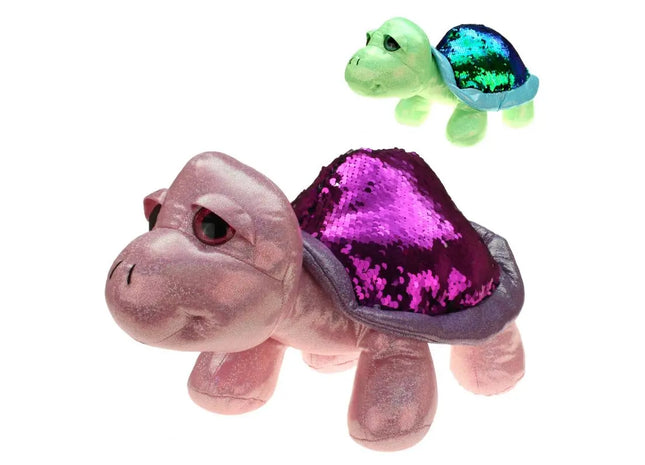 Plüschschildkröte mit glänzenden Pailletten "Shiny",  50cm TK Gruppe® Grosshandel 