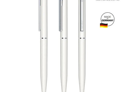 Point Polished Druckkugelschreiber in Hochglanz Weiß - Stilvoll & Präzise TK Gruppe® Grosshandel 