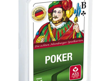 Poker und Black Jack Kartenset, 55 Blatt in robustem Kunststoffetui - Casino-Feeling für Zuhause TK Gruppe® Grosshandel 