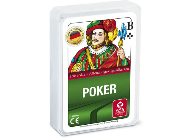 Poker und Black Jack Kartenset, 55 Blatt in robustem Kunststoffetui - Casino-Feeling für Zuhause TK Gruppe® Grosshandel 