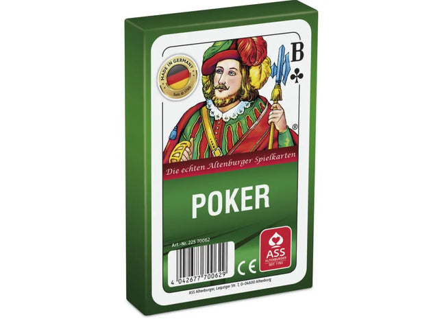 Poker und Black Jack Komplettset, 55 Blatt in eleganter Faltschachtel - Casino-Abend zu Hause TK Gruppe® Grosshandel 