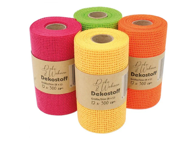 Polyester Craft Fabric 12x300cm, Assorted Neon Colors TK Gruppe® Grosshandel 