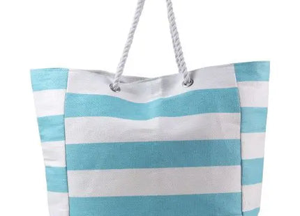 Strandtasche Luzia aus Baumwolle/Polyester in Hellblau - Stilvoll & Funktional TK Gruppe® Grosshandel 