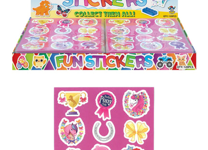 Pony-Dekorationsset, 12-teilig, 10 x 11,5 cm – Bunte Pferde-Aufkleber für Kinder, Deko & Basteln TK Gruppe® Grosshandel 