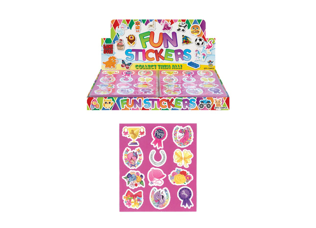 Pony-Dekorationsset, 12-teilig, 10 x 11,5 cm – Bunte Pferde-Aufkleber für Kinder, Deko & Basteln TK Gruppe® Grosshandel 