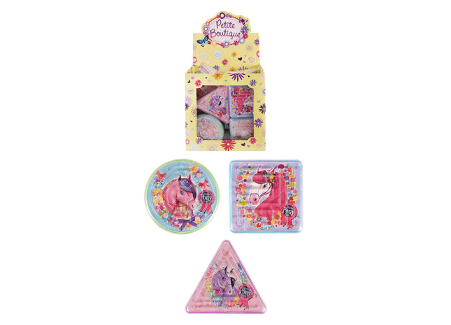Ponys Labyrinth-Puzzle, 3 verschiedene Formen – lustiges Lernspielzeug für Kinder TK Gruppe® Grosshandel 