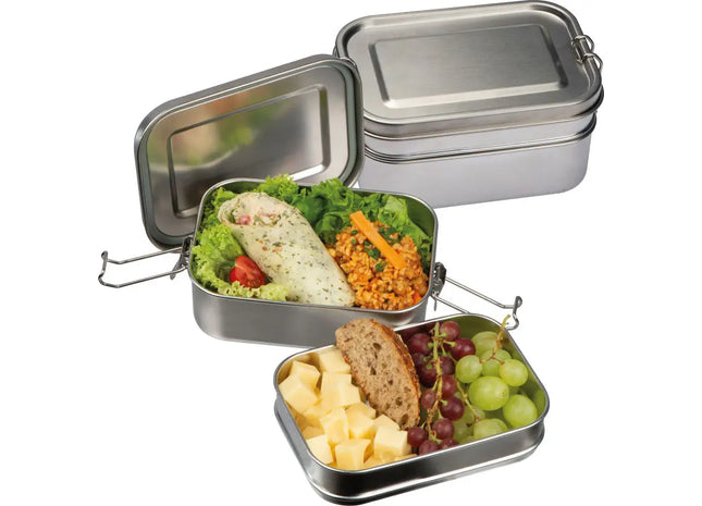 Porto Alegre Lunchbox in Silver Grey - Stylish, Compact, Durable Meal Container TK Gruppe® Grosshandel 