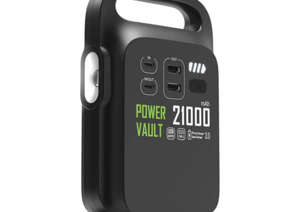 Power Vault 21.000mAh Mobile Powerstation aus RCS-zertifiziertem rPlastik - Schwarz TK Gruppe® Grosshandel 