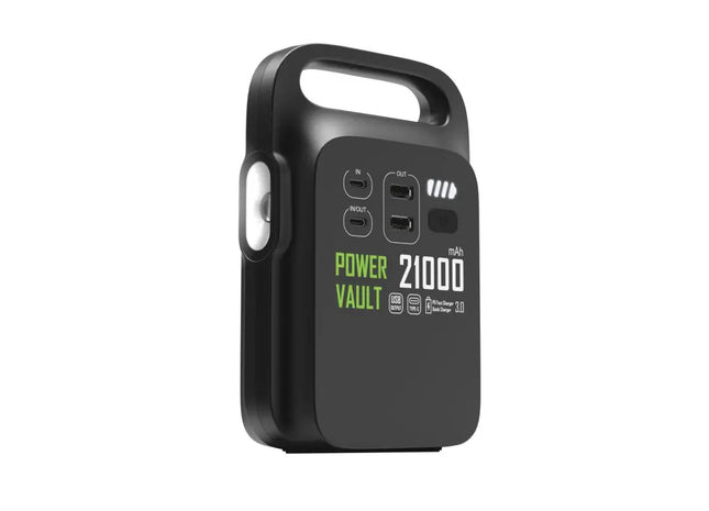 Power Vault 21.000mAh Mobile Powerstation aus RCS-zertifiziertem rPlastik - Schwarz TK Gruppe® Grosshandel 