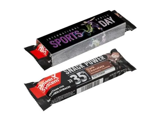 Power X System - Protein Riegel - Dark Chocolate – Individuell bedruckt für Ihren energiegeladenen Tag TK Gruppe® Grosshandel 