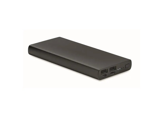 PowerFlat 8 C 10000 mAh Powerbank - Schwarz, Hochleistungsfähiges Tragbares Ladegerät TK Gruppe® Grosshandel 