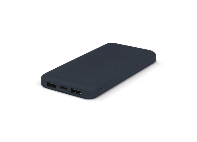 Powerbank Rock 10.000mAh, Hochleistungsakku - Dunkelblau, Tragbares Ladegerät TK Gruppe® Grosshandel 