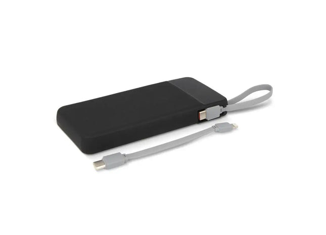 Powerbank Ziara 10.000mAh, Hochleistungsakku - Schwarz, Tragbares Ladegerät TK Gruppe® Grosshandel 