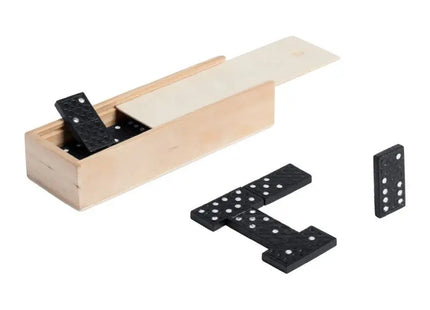 Prakon Domino-Set in Schwarz-Natur - Elegantes Design für strategisches Spielen TK Gruppe® Grosshandel 