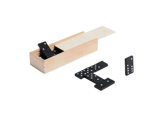 Prakon Domino-Set in Schwarz-Natur - Elegantes Design für strategisches Spielen TK Gruppe® Grosshandel 