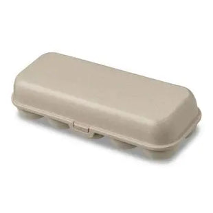 Praktische EGGS TO GO Eierbox - Natur Wüstensand, Nachhaltiger Eiertäger für unterwegs TK Gruppe® Grosshandel 