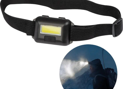 Praktische Stirnlampe in Schwarz – Vielseitig und Robust TK Gruppe® Grosshandel 