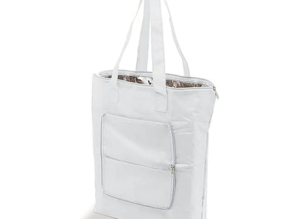 Praktische faltbare Kühltasche in Weiß, platzsparend TK Gruppe® Grosshandel 