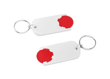 Praktischer 1€-Chiphalter in Rot mit Weißem Token TK Gruppe® Grosshandel 