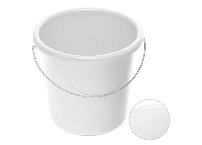 Praktischer 5-Liter-Eimer in Weiß - Vielseitig einsetzbar im Haushalt TK Gruppe® Grosshandel 
