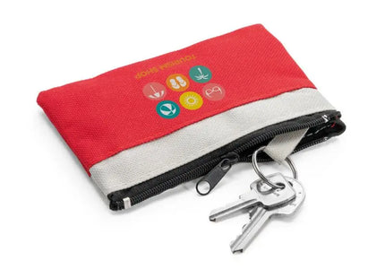 Praktischer MILLER Schlüsselanhänger mit Portemonnaie - Leuchtend Rot TK Gruppe® Grosshandel 
