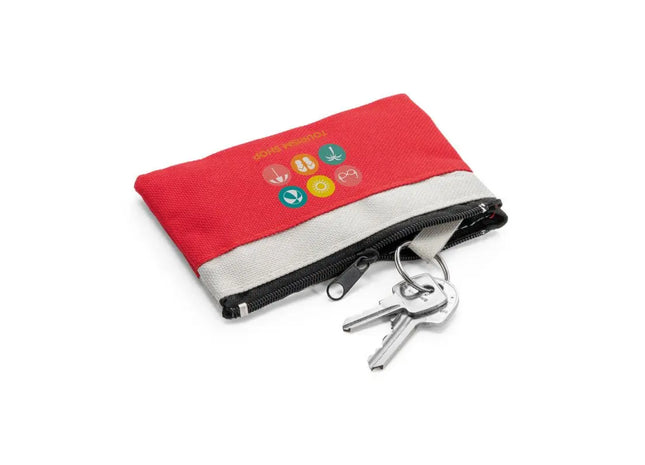 Praktischer MILLER Schlüsselanhänger mit Portemonnaie - Leuchtend Rot TK Gruppe® Grosshandel 