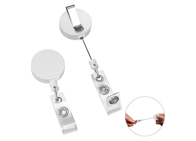 Praktischer Skipasshalter mit 80cm Auszug - Weiß - Robust, Vielseitig und Zuverlässig TK Gruppe® Grosshandel 