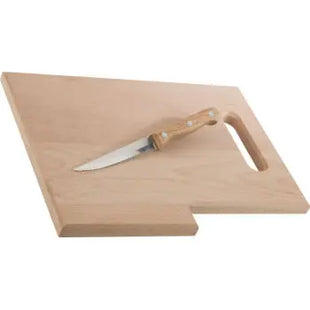 Praktisches Holzbrett-Set Lizzano mit Messer - Ein unverzichtbares Duo für die Küche TK Gruppe® Grosshandel 