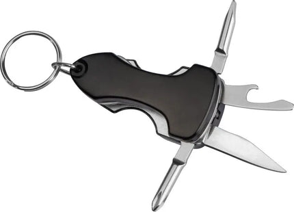 Praktisches Multitool mit LED - vielseitiges, schwarzes Werkzeug für jeden Einsatzbereich TK Gruppe® Grosshandel 