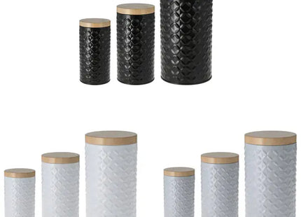 Praktisches Vorratsdosen-Set 3-teilig – 3 Farben, sortiert – Ideale Aufbewahrungslösung TK Gruppe® Grosshandel 