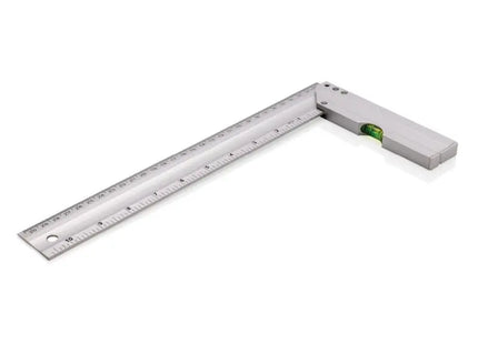Präzises Lineal mit Wasserwaage – hochwertig, silber, robust und vielseitig einsetzbar TK Gruppe® Grosshandel 