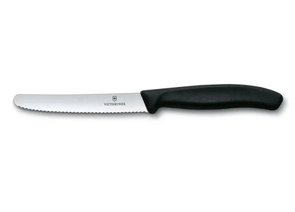 Präzises Tafel- und Tomatenmesser 11 cm, ergonomischer Griff - Schwarz TK Gruppe® Grosshandel 