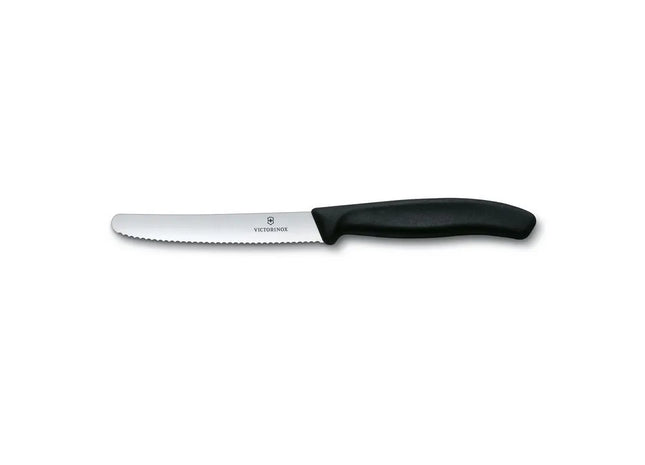 Präzises Tafel- und Tomatenmesser 11 cm, ergonomischer Griff - Schwarz TK Gruppe® Grosshandel 