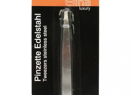 Präzisionspinzette aus Edelstahl, 9.5x1cm, auf Karte befestigt - Professionelle Qualität TK Gruppe® Grosshandel 